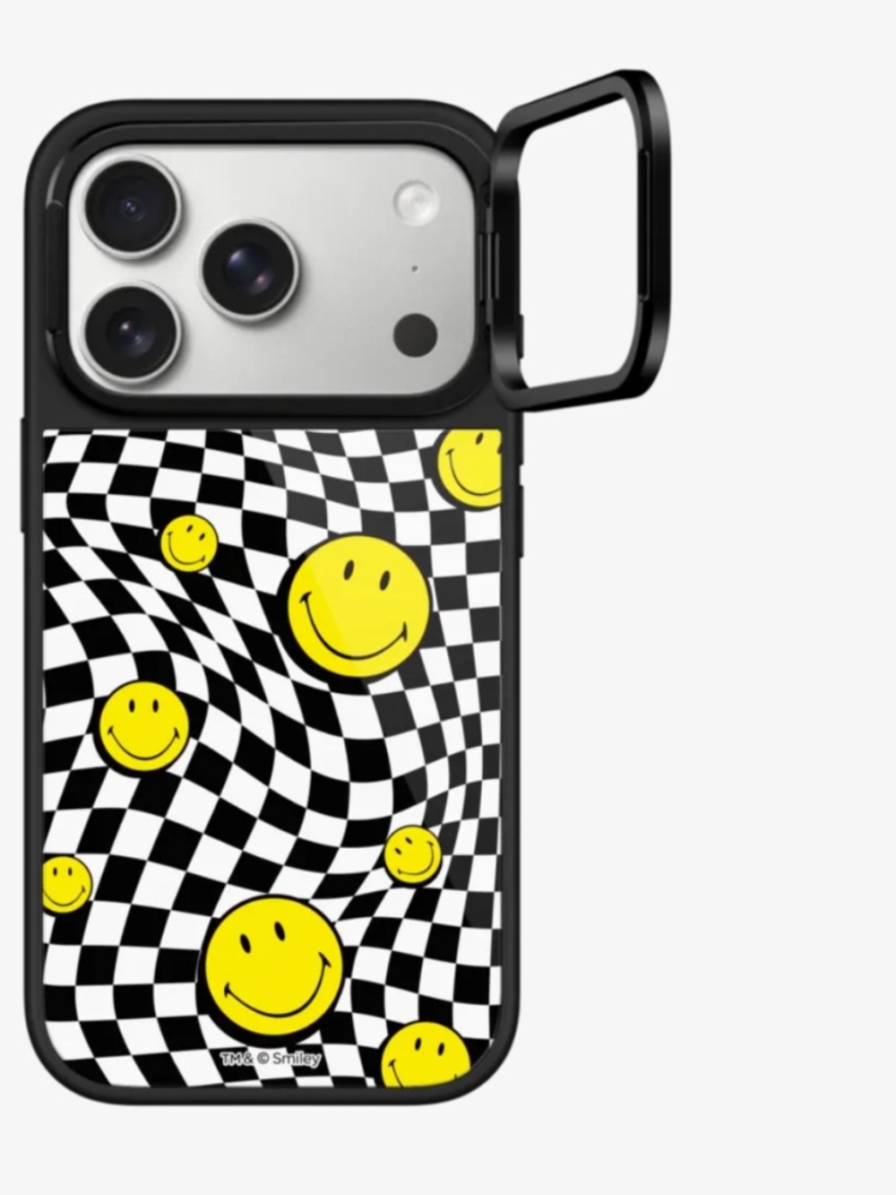 Melted Checkers Smiley Phone Case - iPhone 17 pro